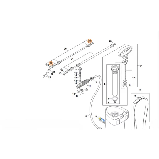 STIHL  Okrągły pierścień uszczelniający N7,52x3,53 9645 944 7478